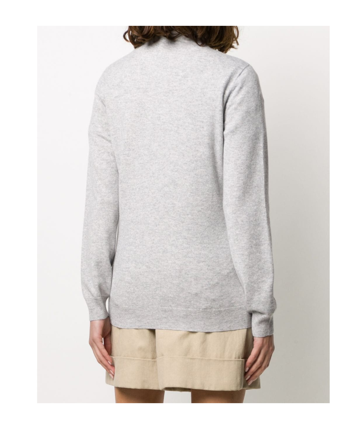 Brunello Cucinelli Ribbed-knit Cashmere Jumper In Gray