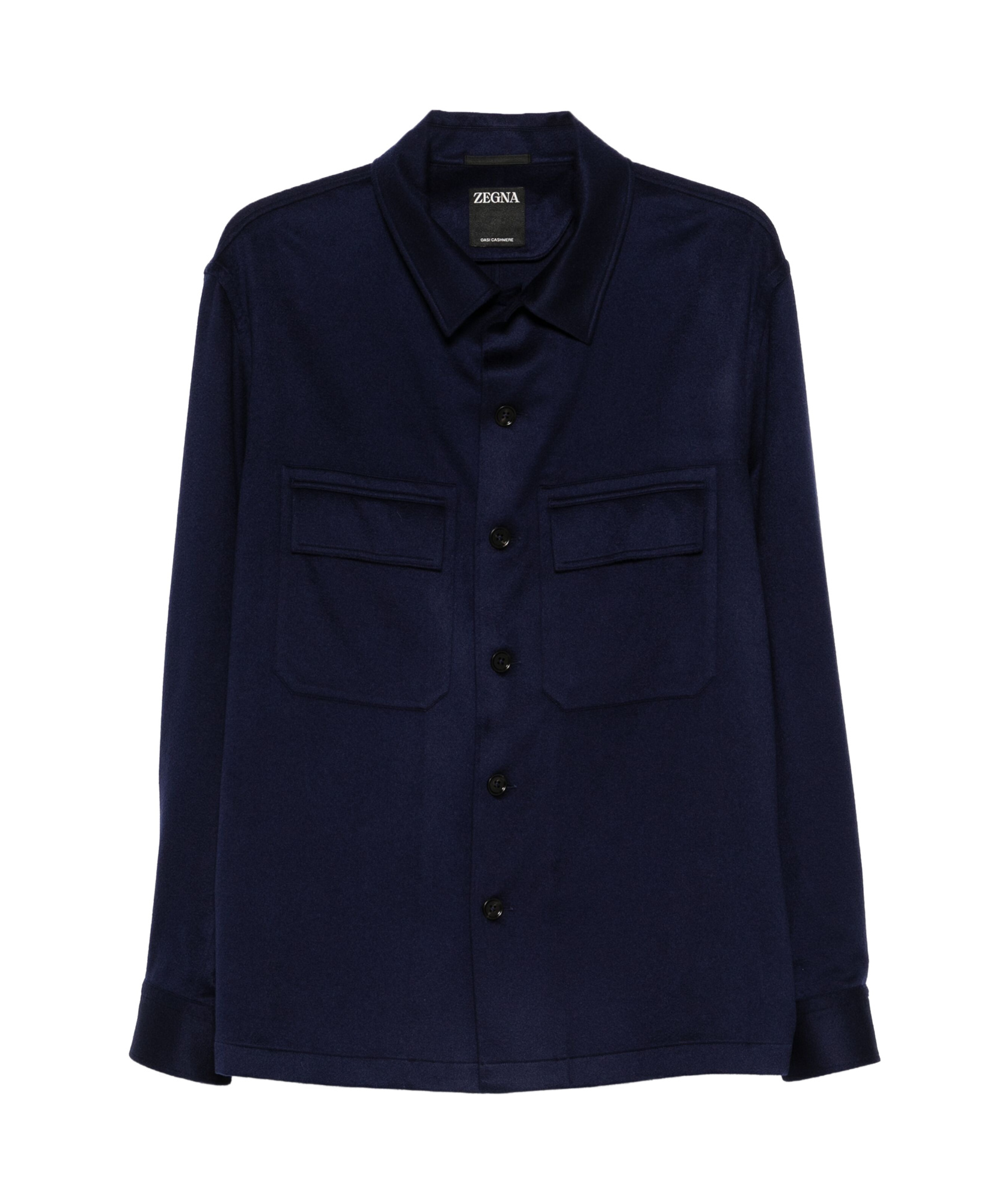 Shop Zegna Long-sleeved Lapel Casual Jacket In Black