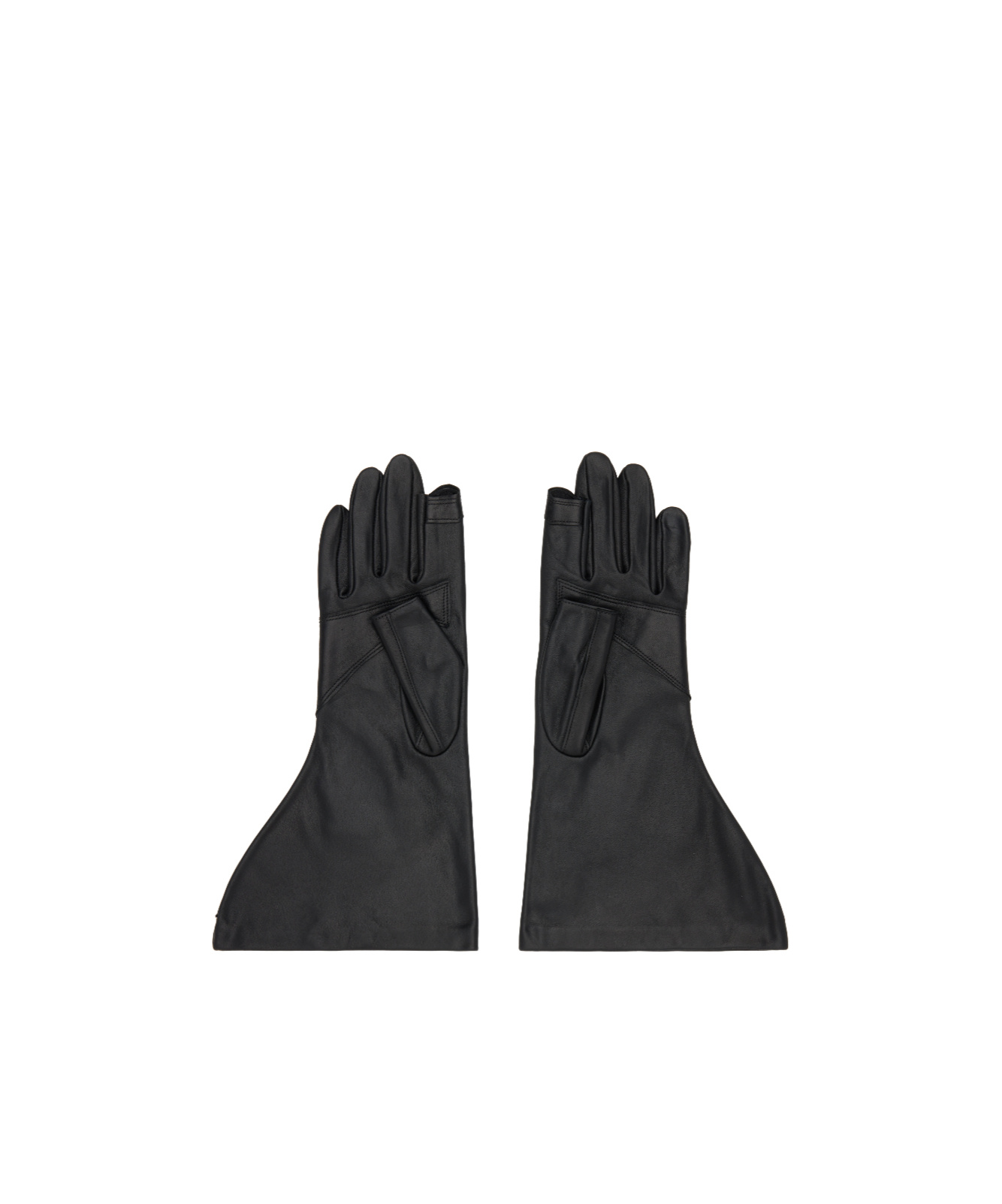 Rick Owens Black Concordians Gleam Gloves In Black