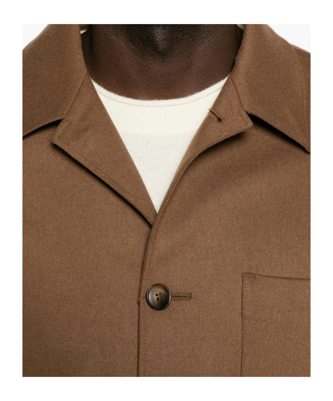 Canali Stretch-wool Chore Overshirt In Multi