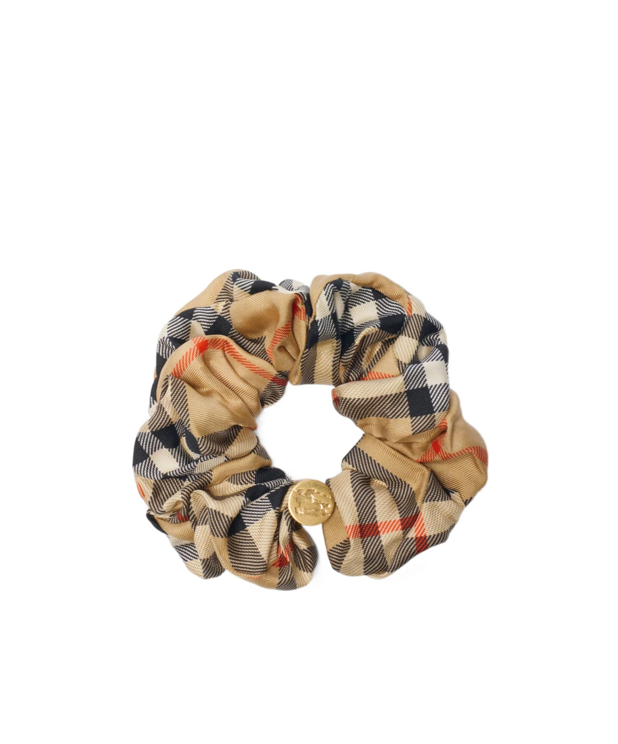 Burberry Check Silk Scrunchie In Multi