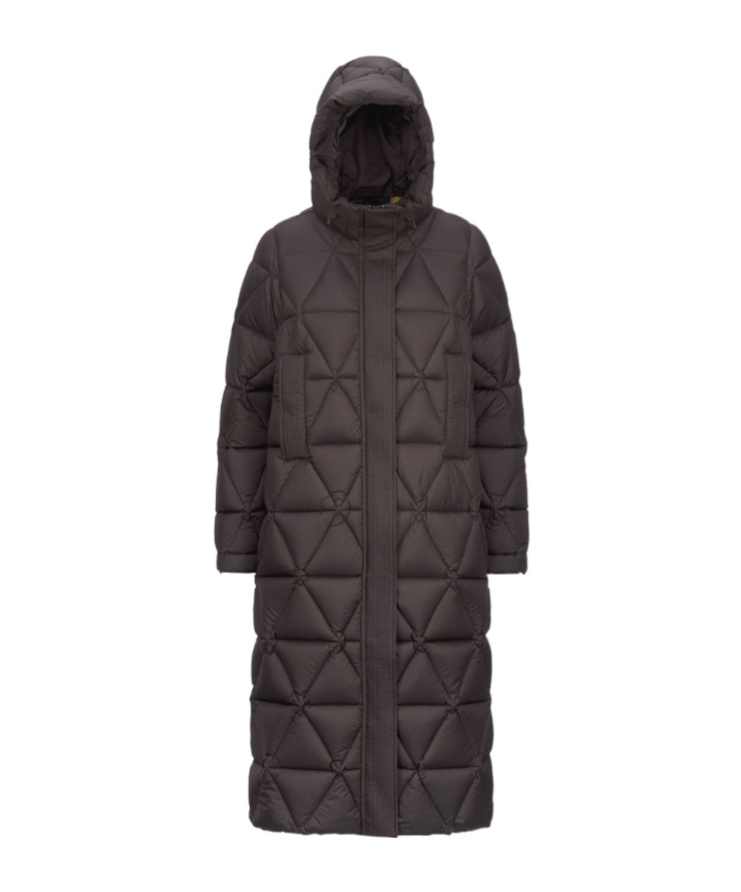 K-way Long-sleeved Down Jacket In Black