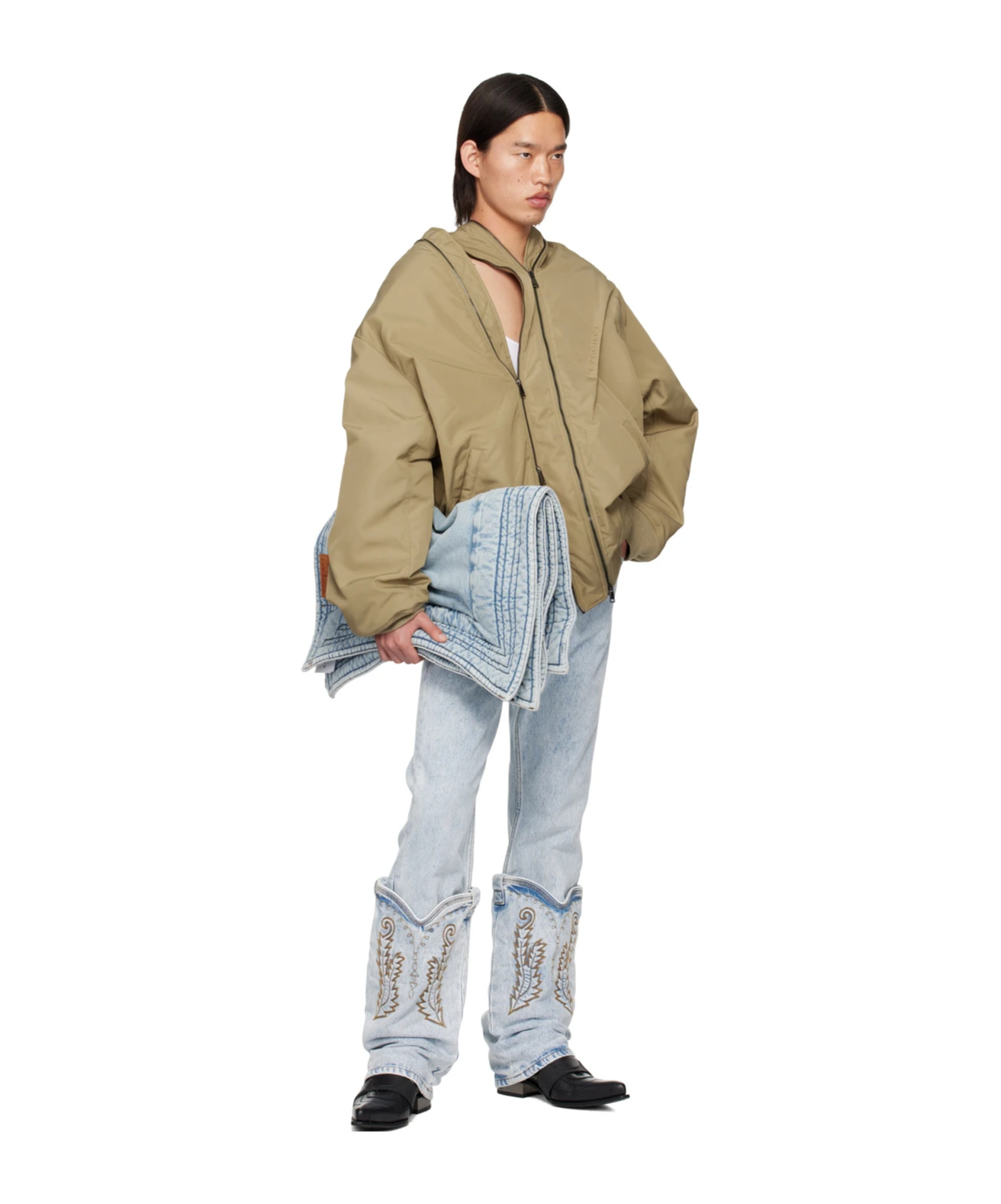 Y/project High-waist Jeans In White