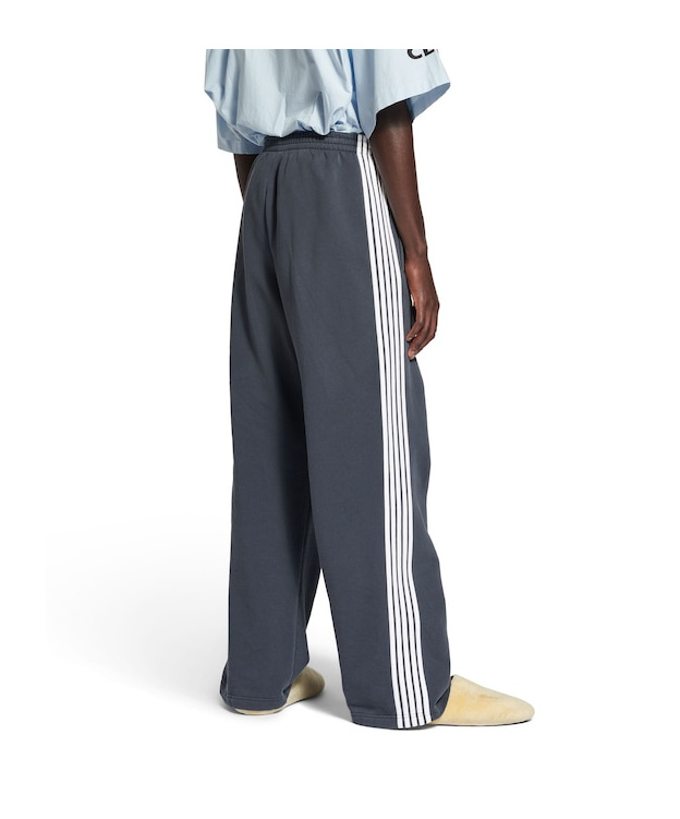 Balenciaga Baggy Sweatpants With Stripes And Wide Leg In Black