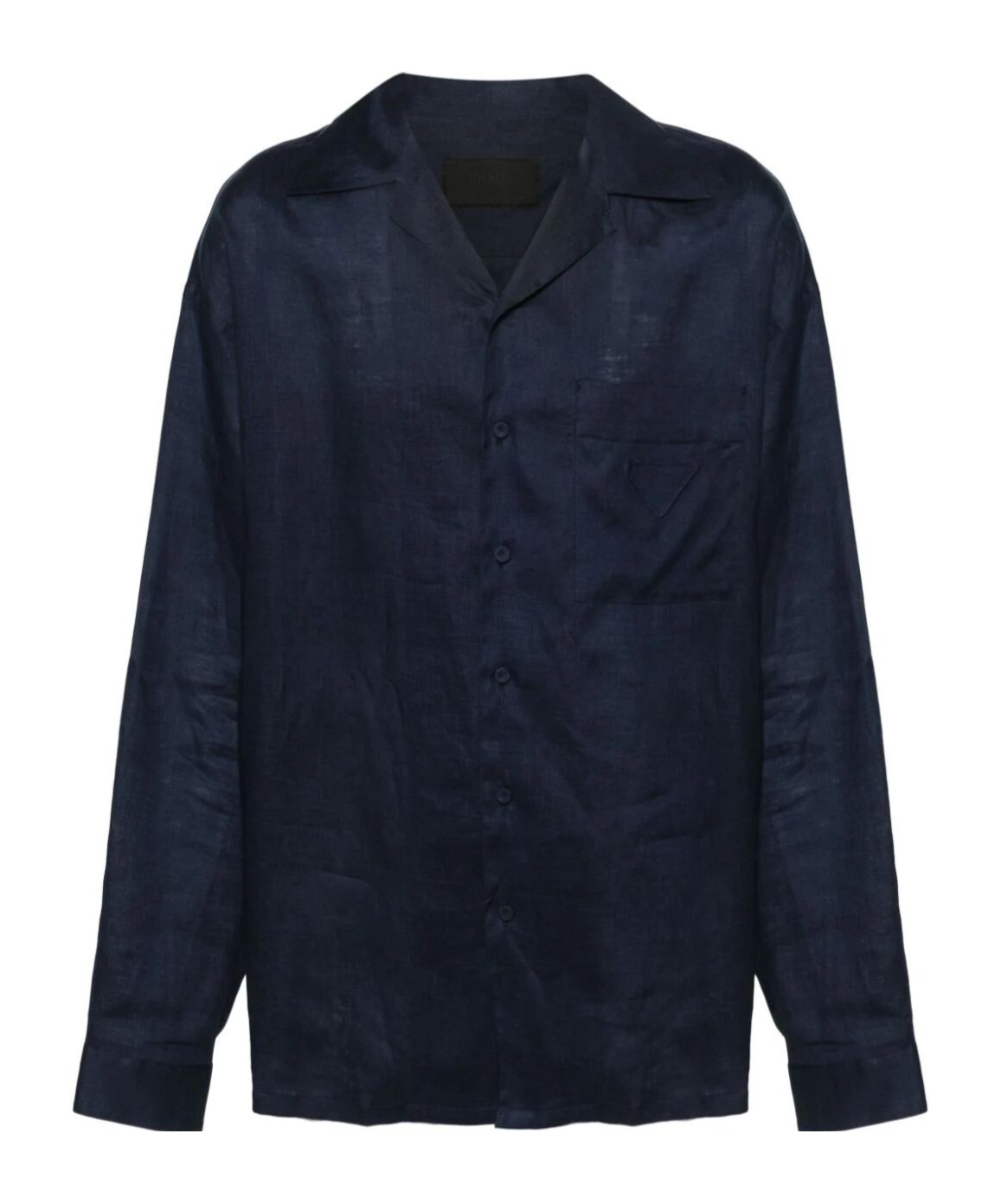 Prada Long-sleeved Shirt In Blue