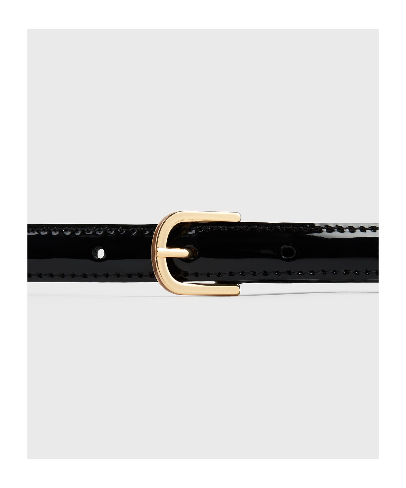 Totême Thin Patent-leather Belt In Black