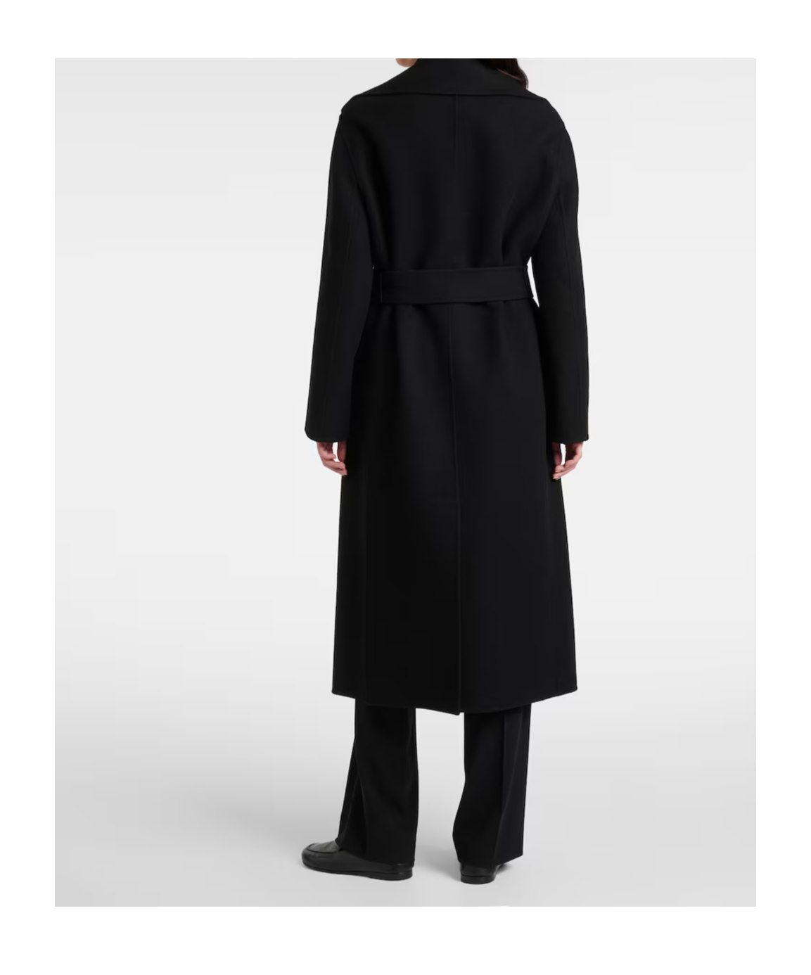 The Row Double-breasted Wool Blend Coat In Black