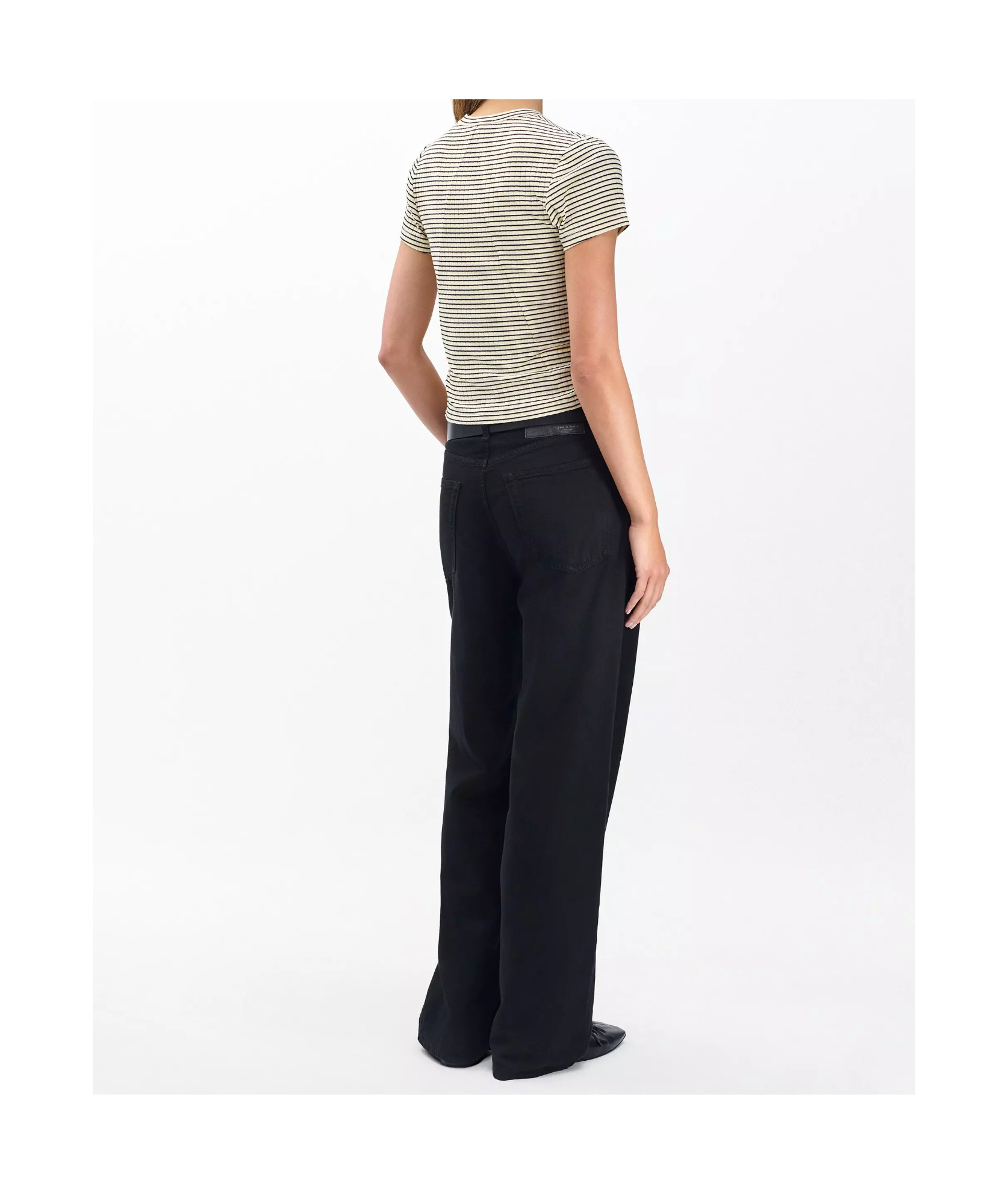 Rag & Bone Luca Striped Tee In Neutral