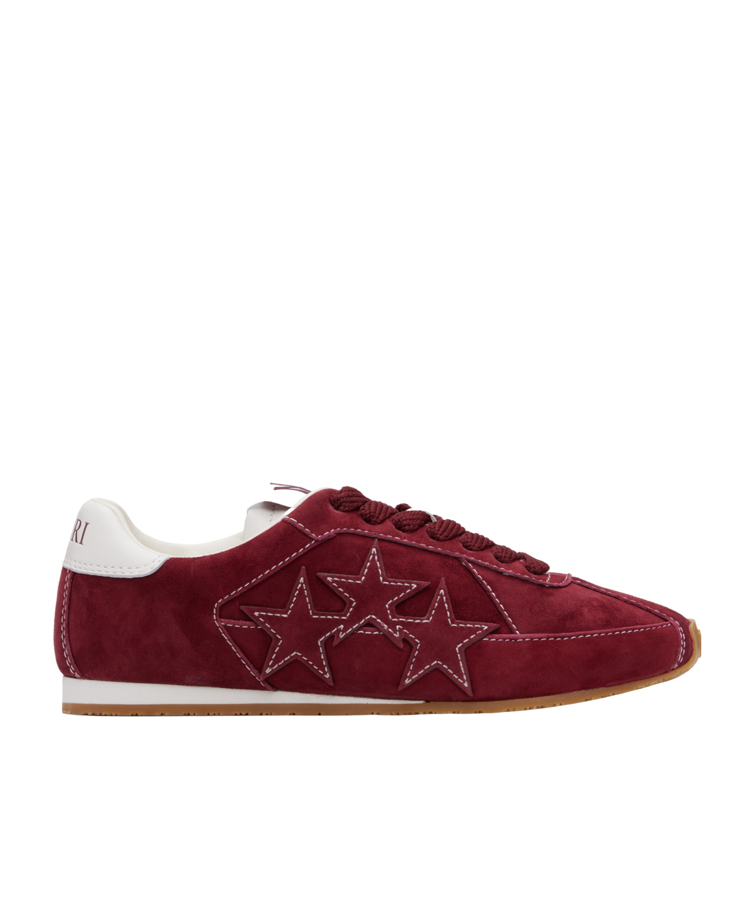 Amiri Pacific Flat Suede Sneakers In Burgundy