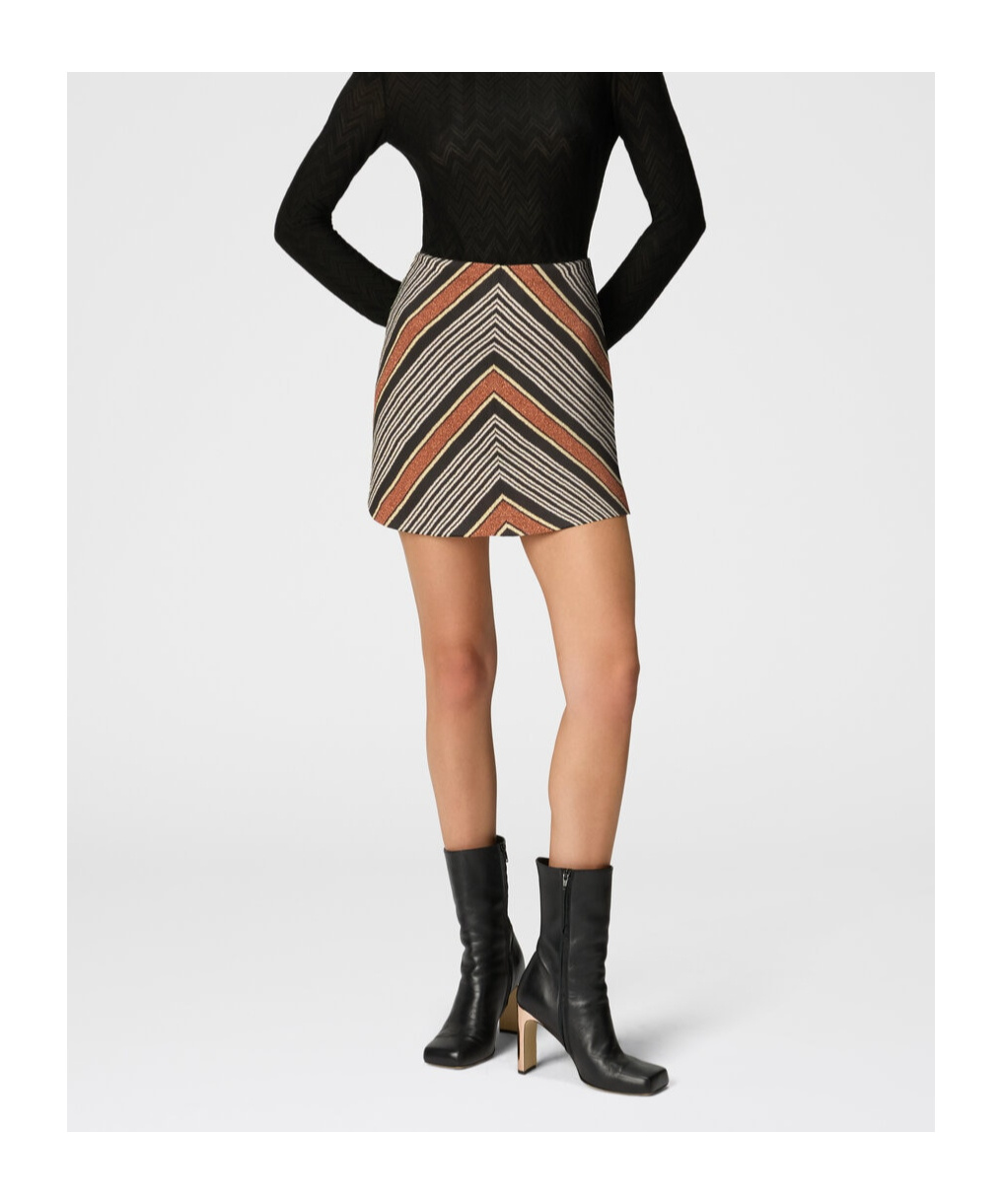 Missoni Herringbone Pattern Skirt In Multicolor