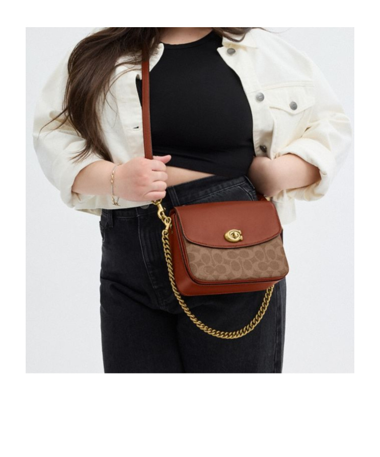 Shop Coach Cassie Cross Body Bag In Brown