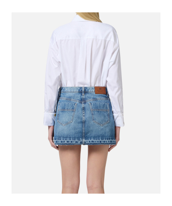 Elisabetta Franchi Shirt With Embroidered Pocket In White