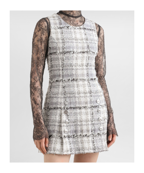 Dolce & Gabbana Sleeveless Dress In Gray