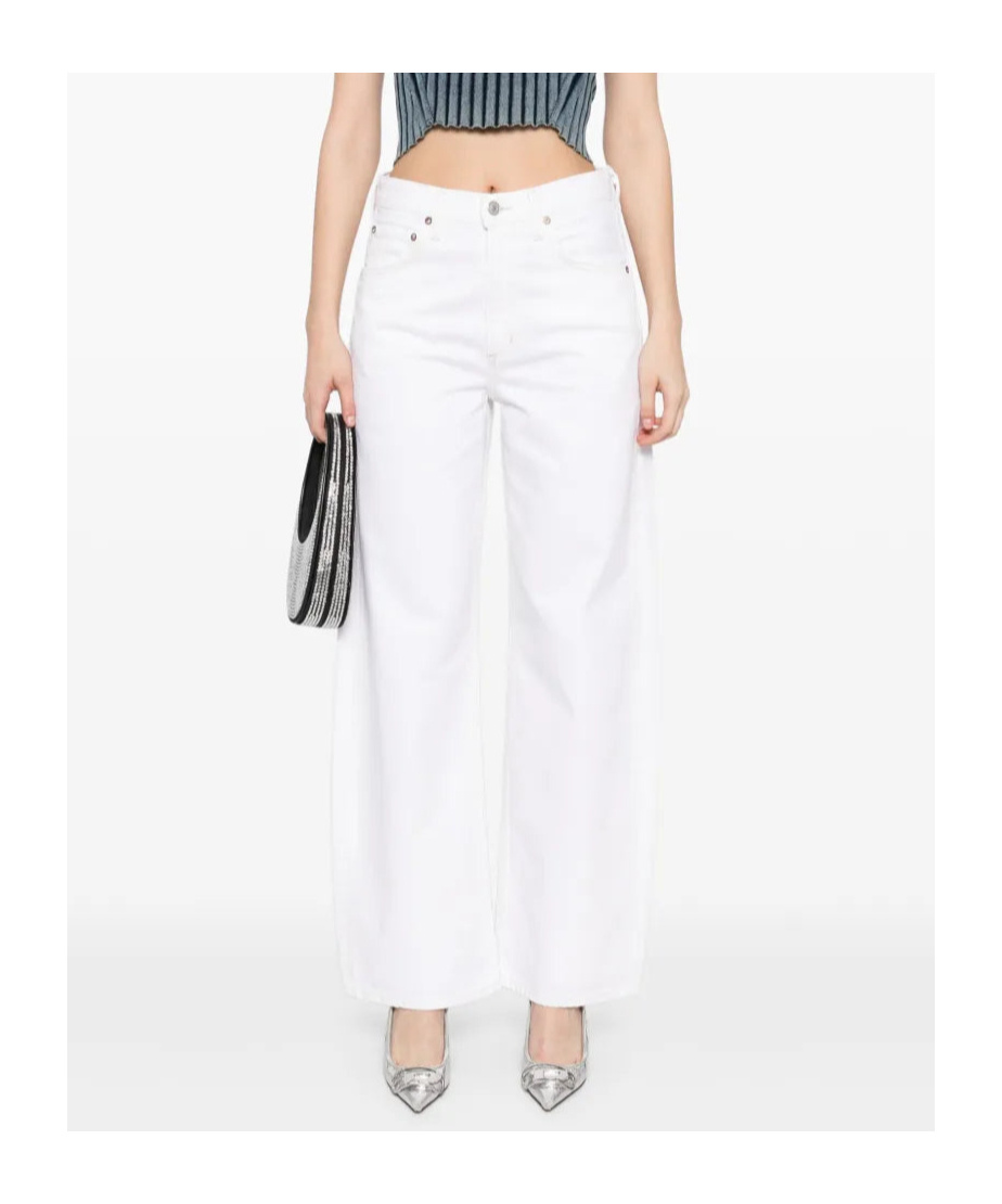 Agolde Low Slung Baggy Jeans In White