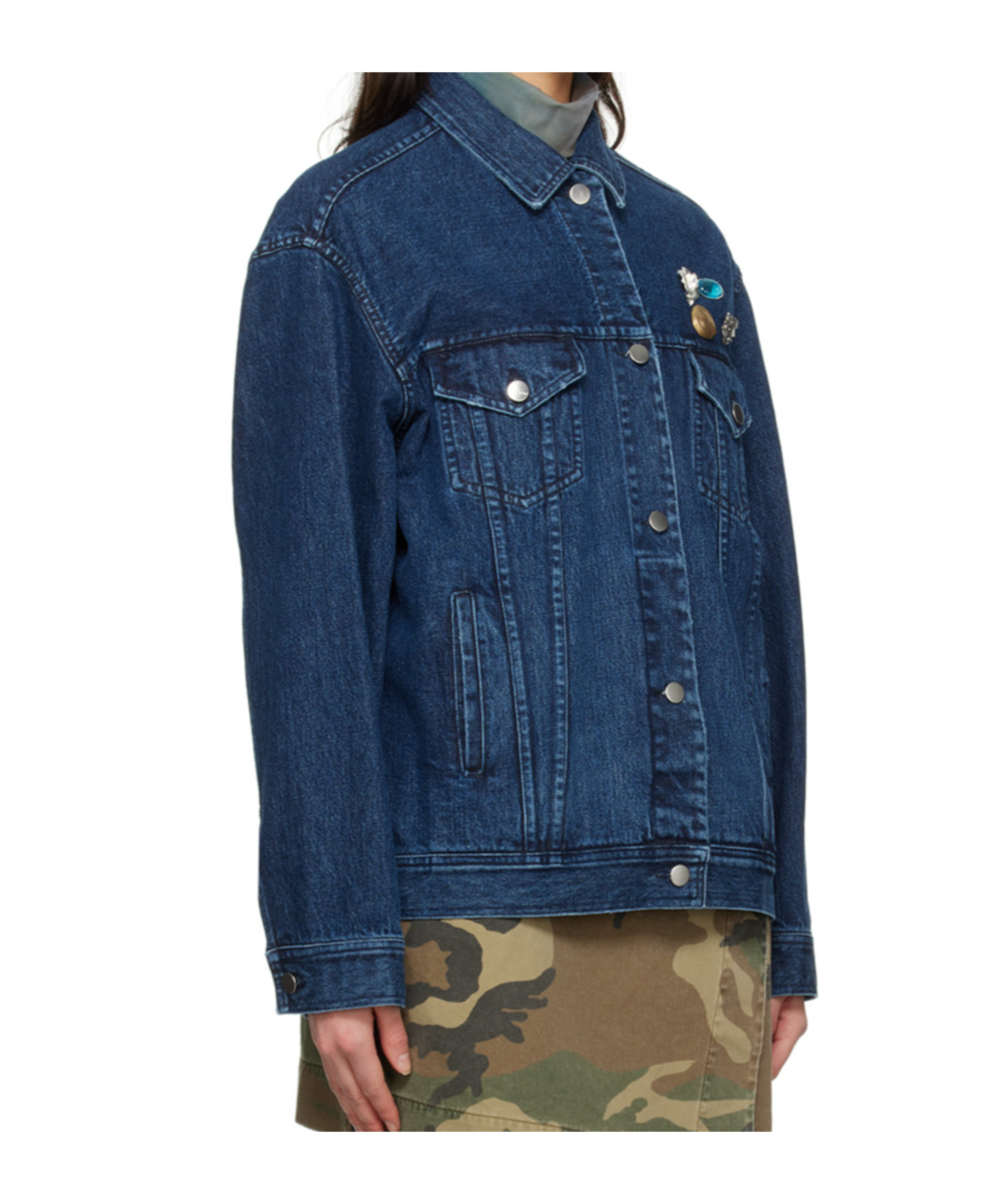 Song For The Mute Ssense Exclusive Blue Oversized Denim Jacket In Blue