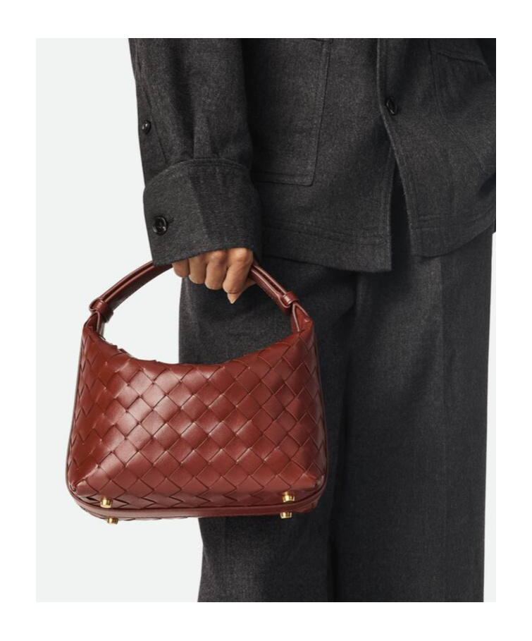 Bottega Veneta Small Wallace Top-handle Bag In Red