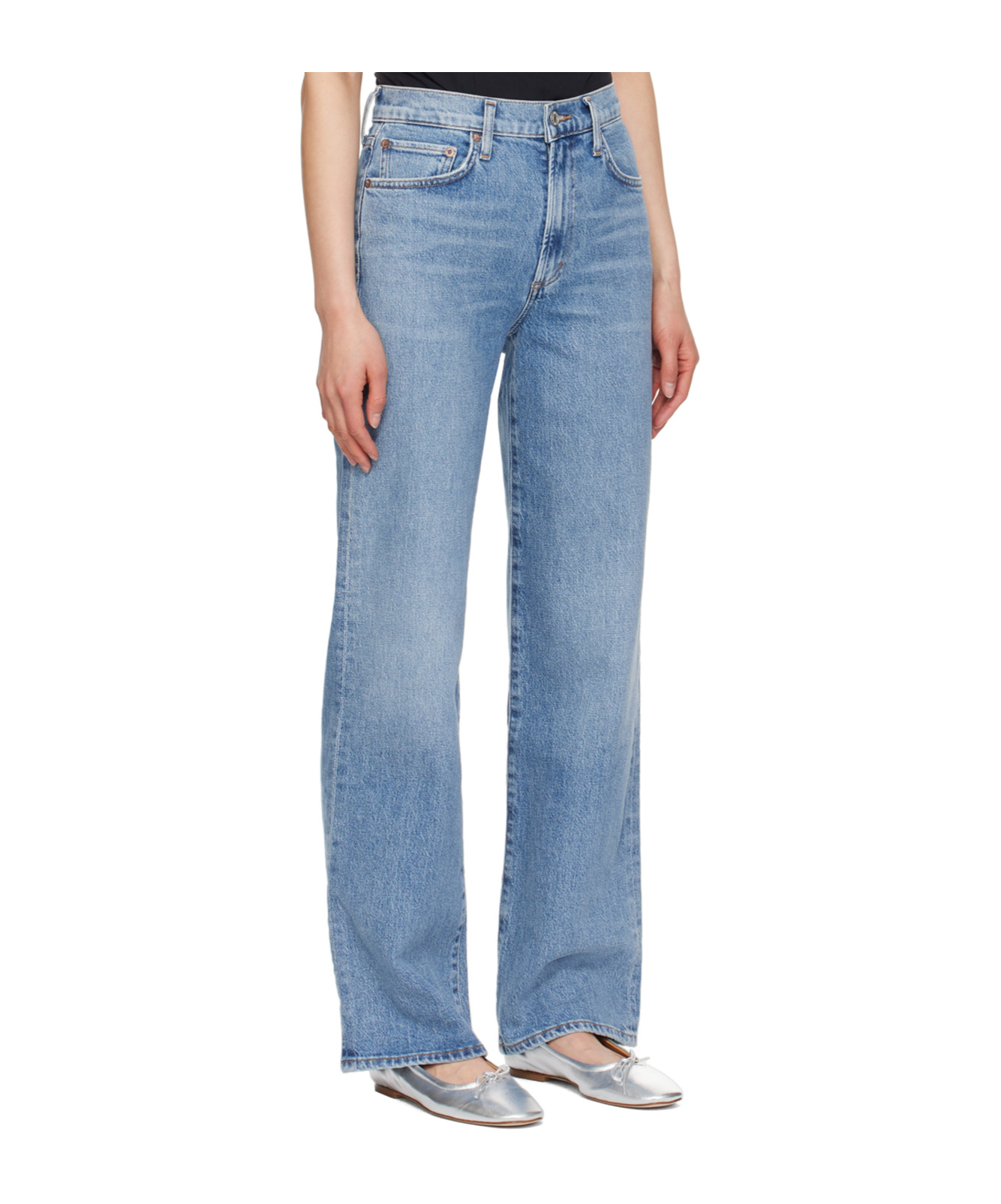 Agolde Harper Mid-rise Straight-leg Jeans In Blue
