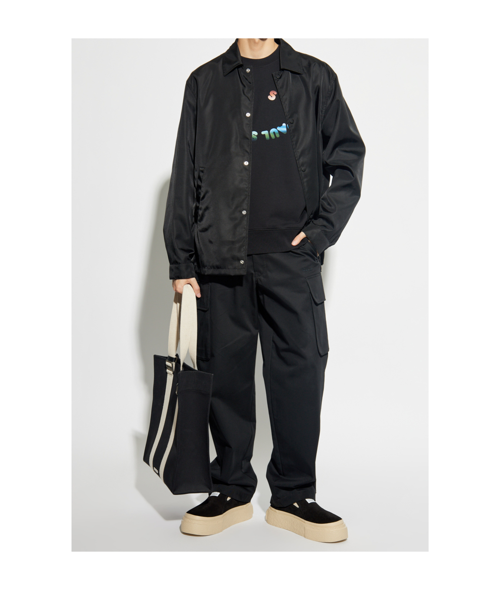 Ps By Paul Smith Happy Gradient-print Sweatshirt In Black