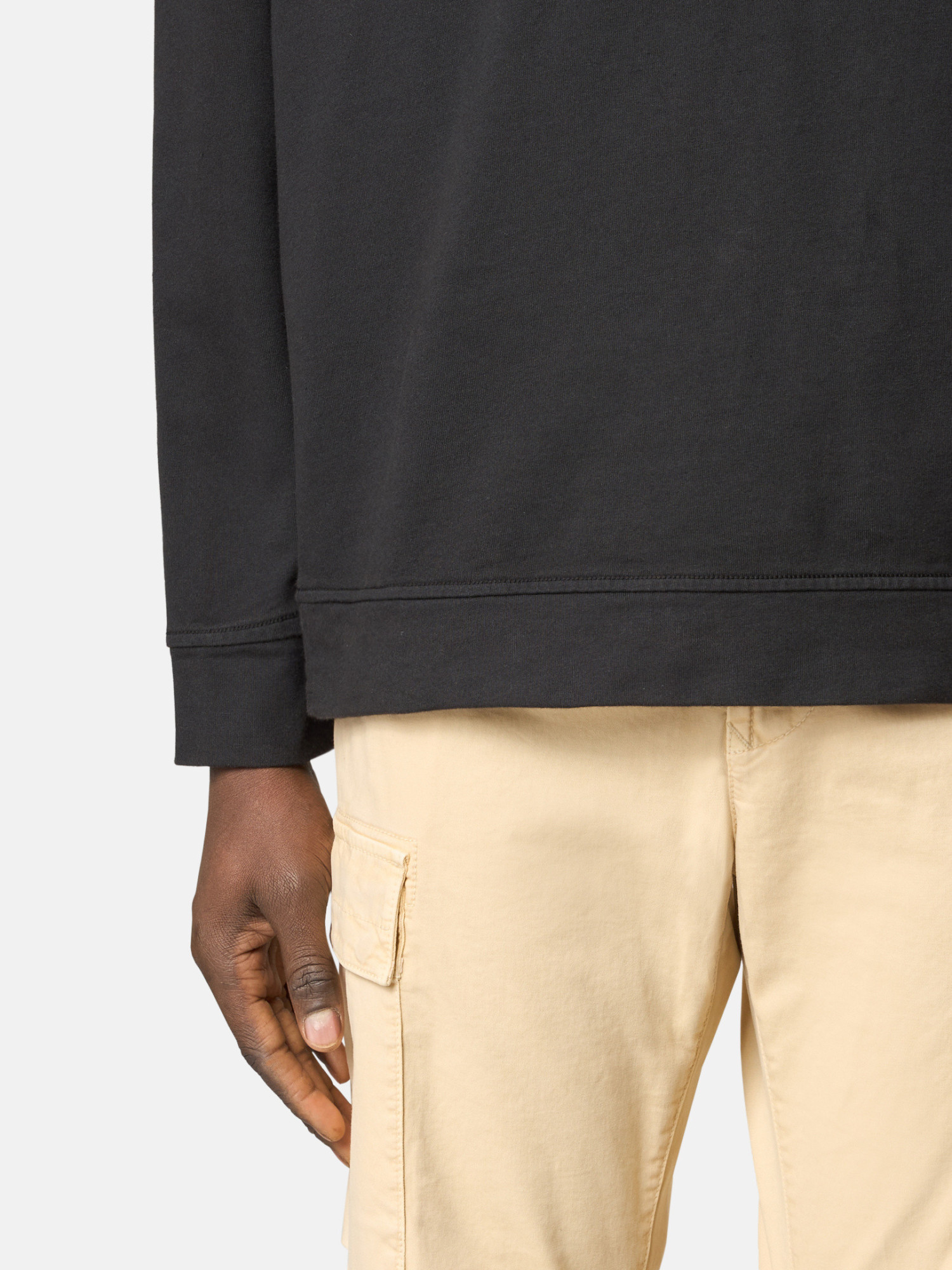 Stone Island 5100007 Cotton Chenille In Black