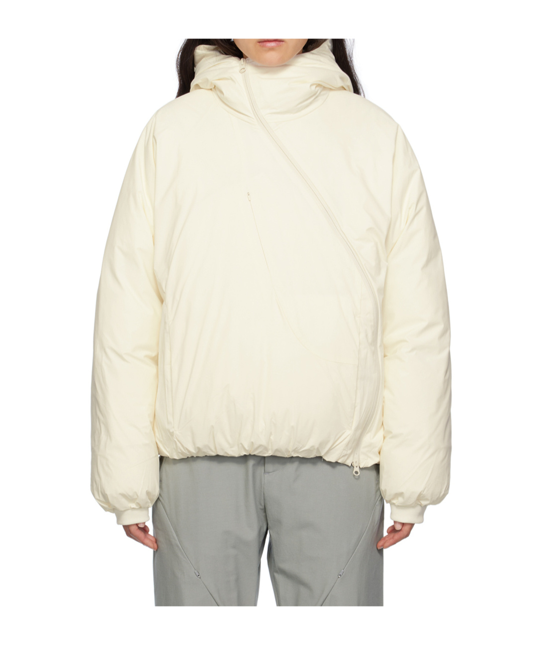 Post Archive Faction (paf) Zipper Down Jacket In White