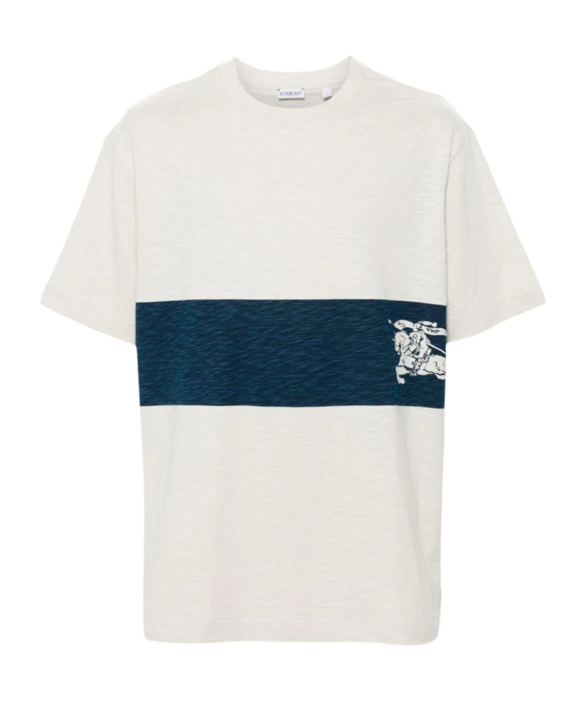 Burberry Off-white Ekd Stripe T-shirt In White