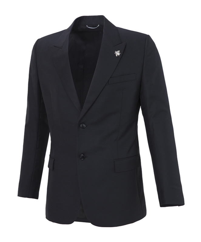 Dior Bee-decorated Suit Coat In Black