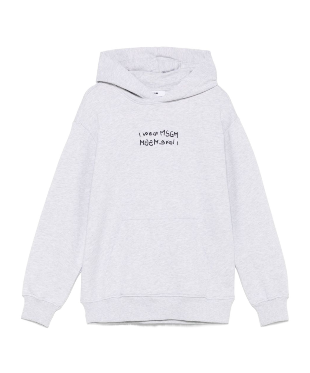 Msgm Hooded Sweater In White