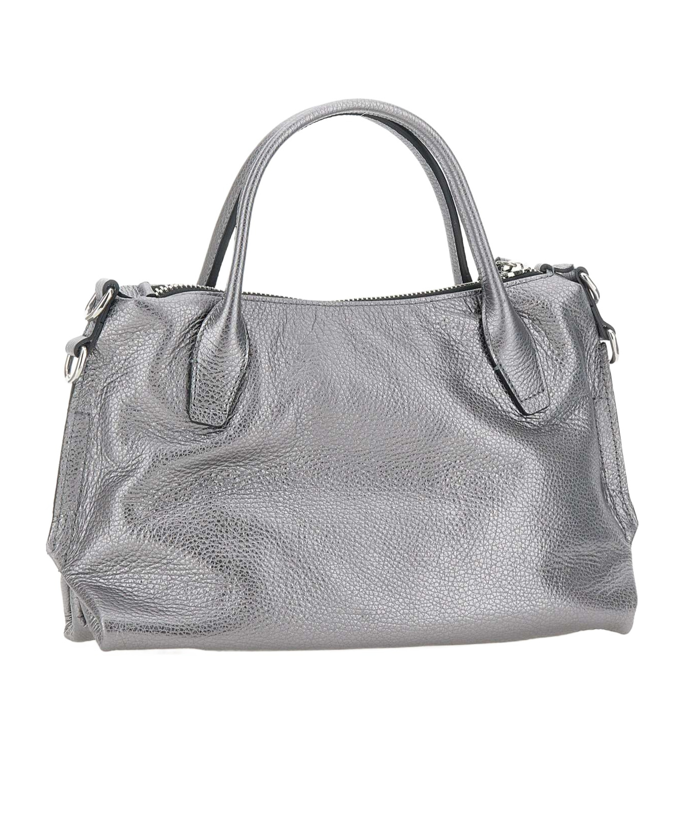 Gianni Chiarini Logo Embossed Zipped Tote Bag In Gray