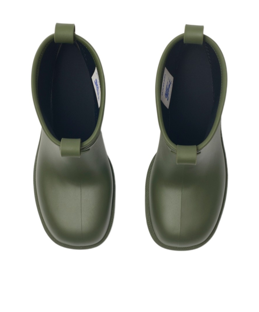 Burberry Marsh Stamp Heeled Low Boots In Blue