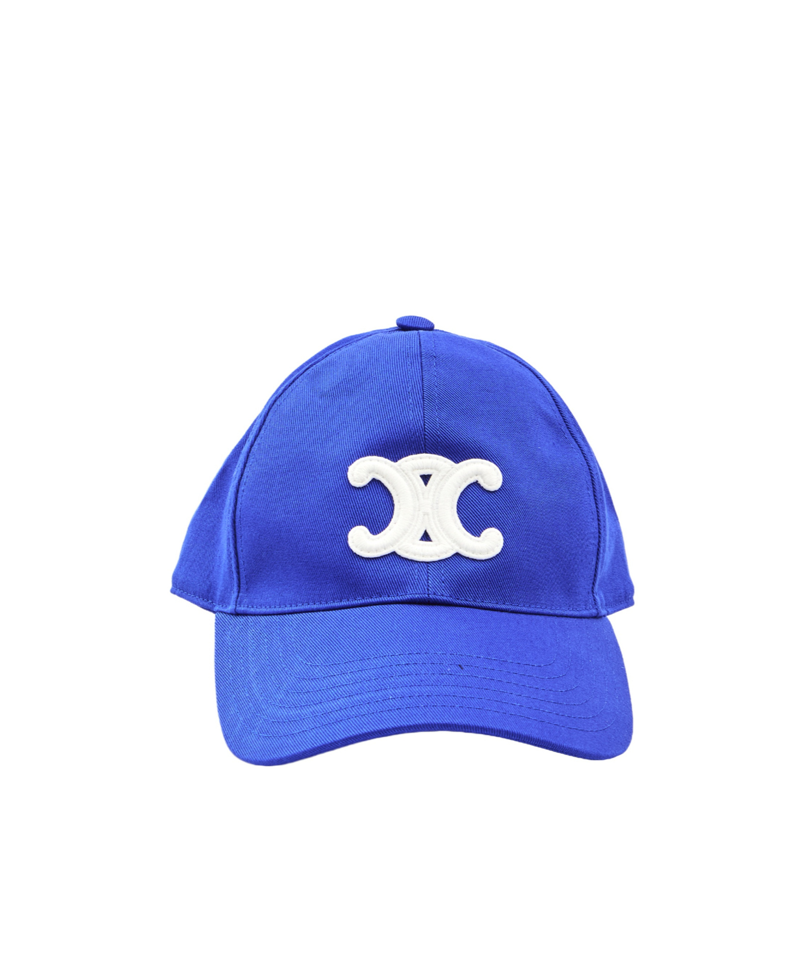 Celine Women Triomphe Baseball Cap In Blue