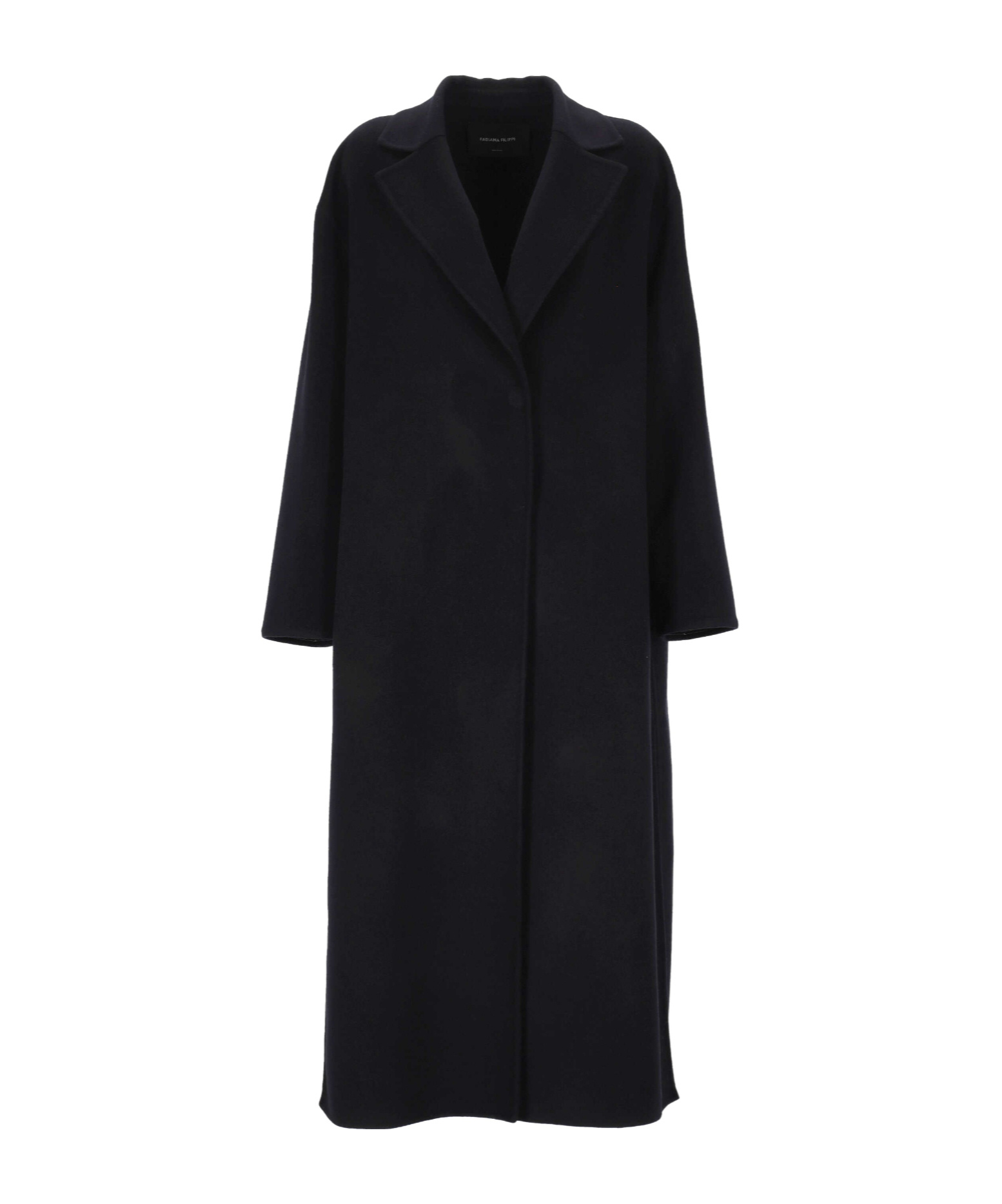 Fabiana Filippi Robe Notched Lapel Coat In Black