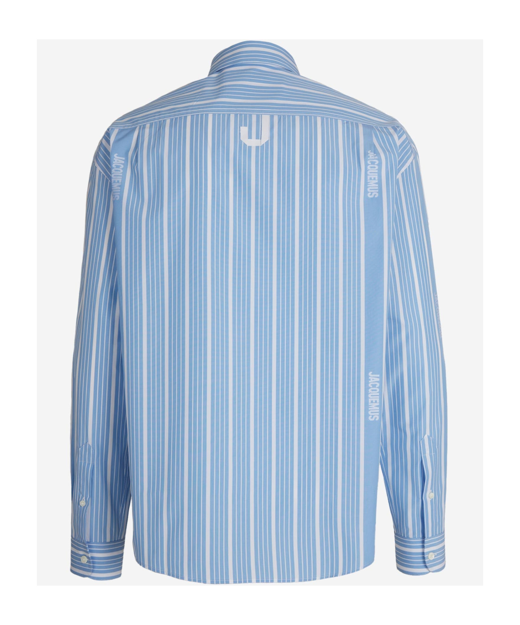 Jacquemus Boulanger Striped Long-sleeved Shirt In Blue