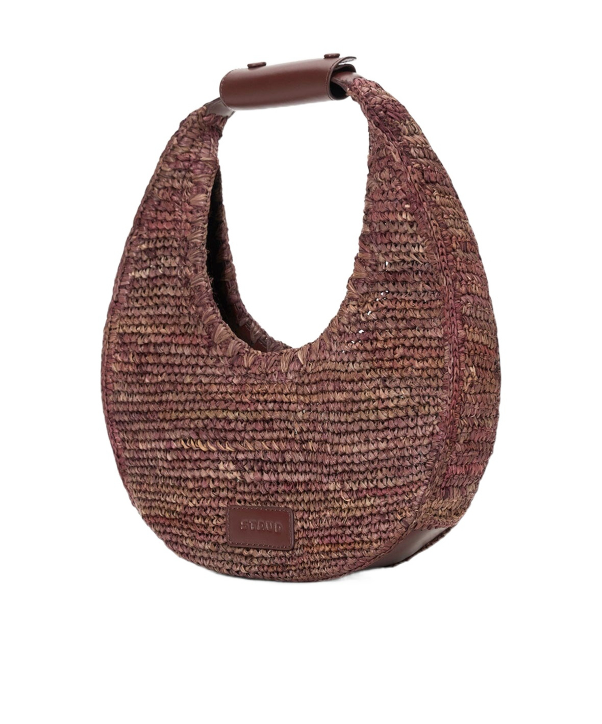 Staud Moon-shaped Handbag In Red