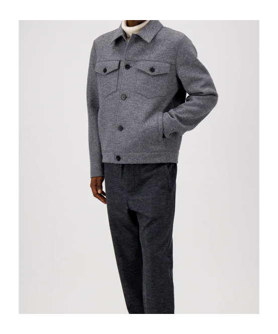 Harris Wharf London Western Jacket Pressed Wool In Gray