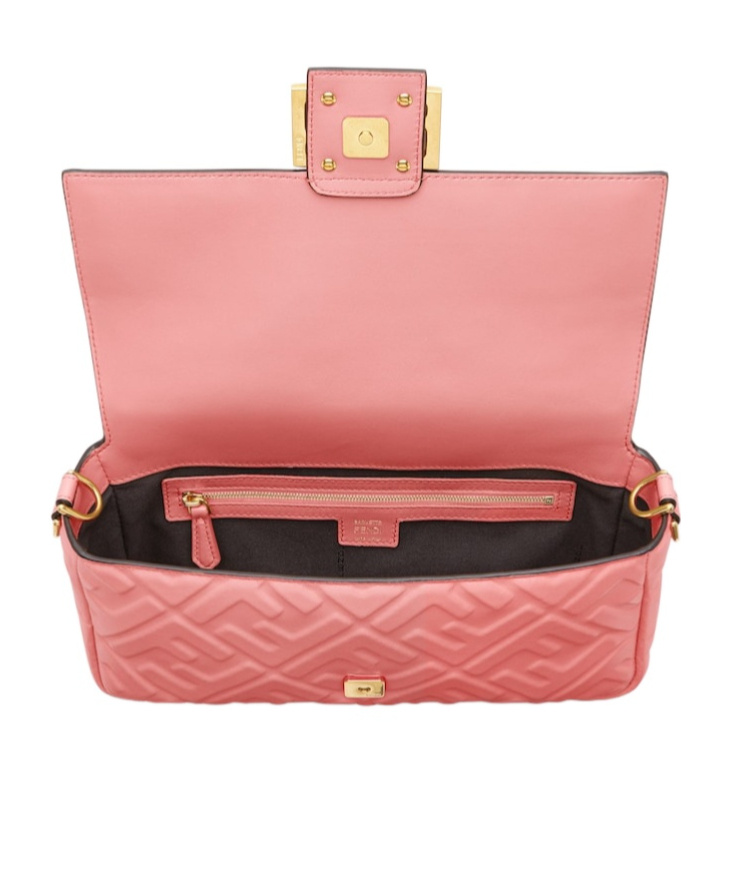 Shop Fendi Medium Baguette Shoulder Bag In Pink