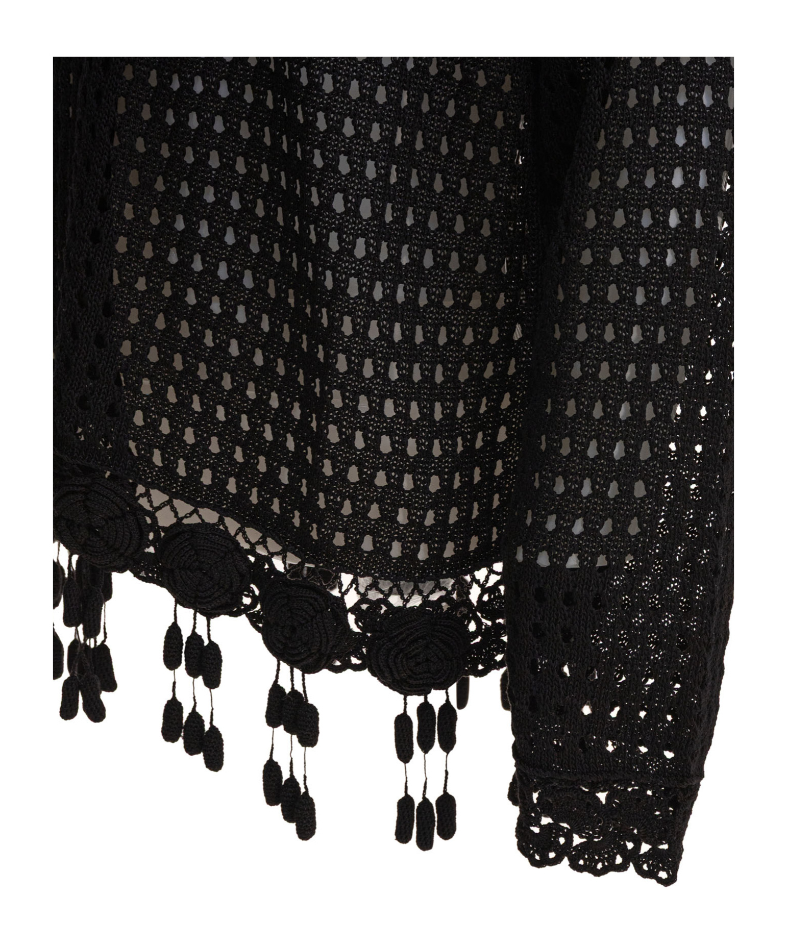 Bode Crochet-trimmed Buttoned Shirt In Black