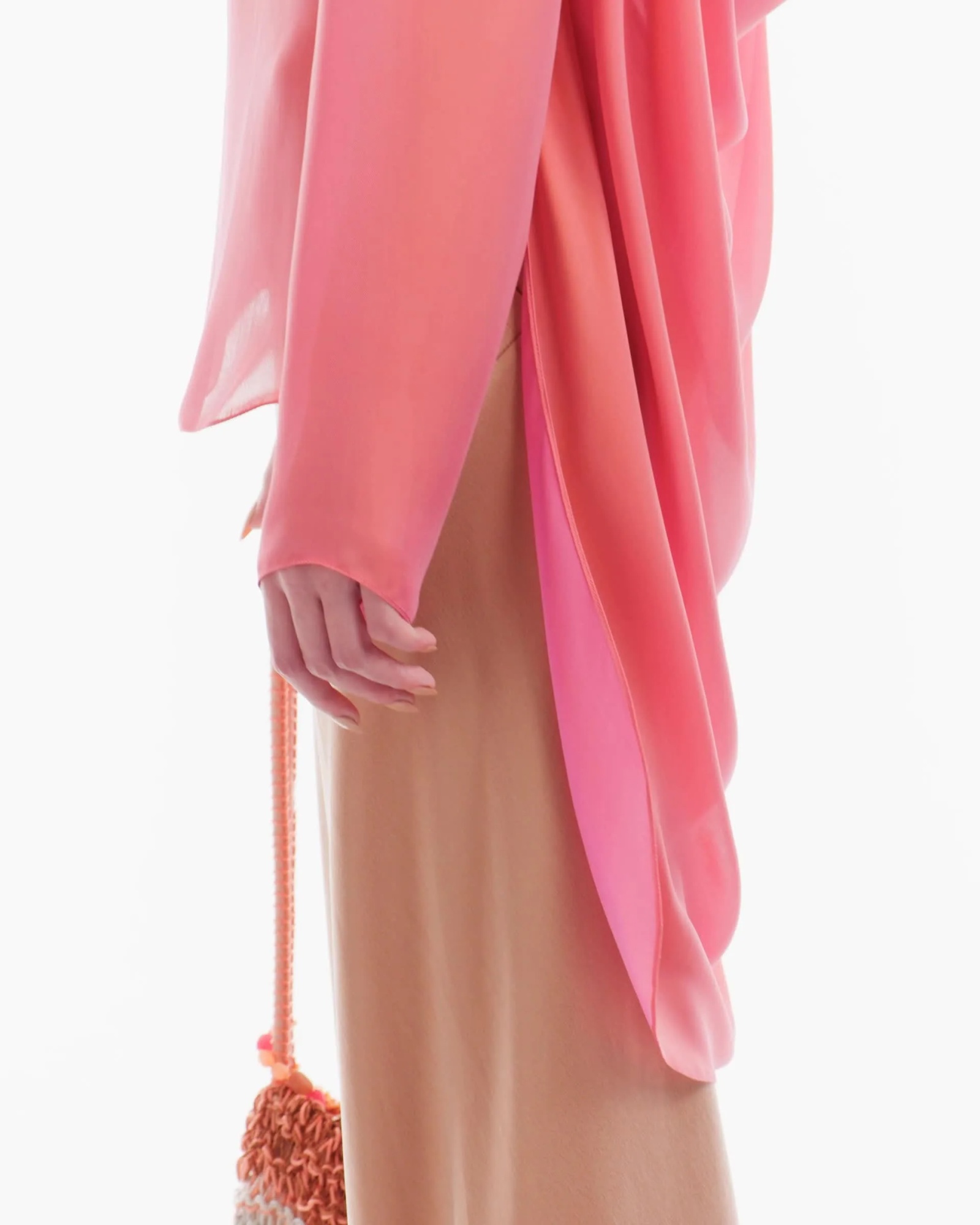 Giorgio Armani Drap-detailing Blouse In Pink
