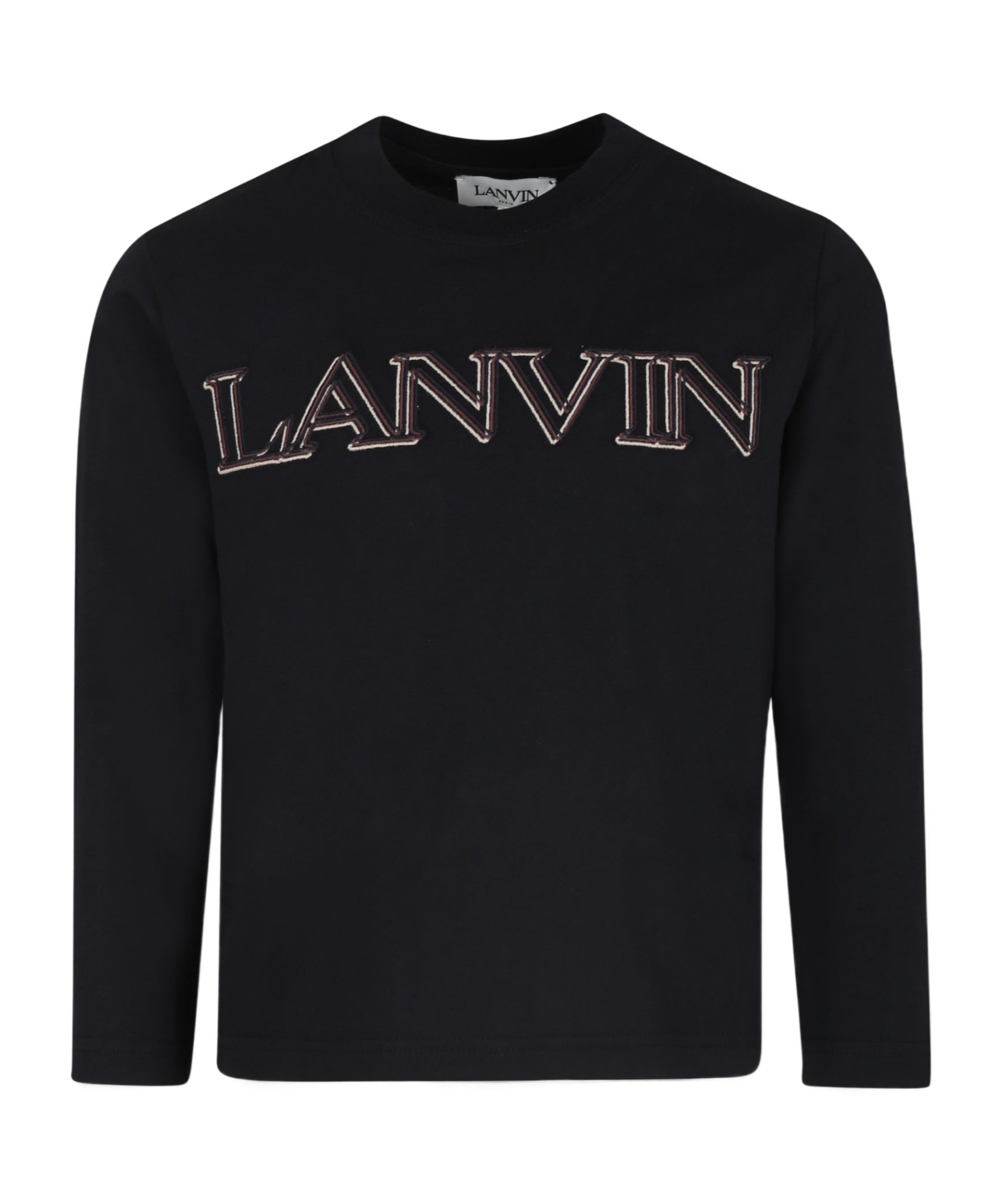 Shop Lanvin Petite Long-sleeved Pullover T-shirt In Black