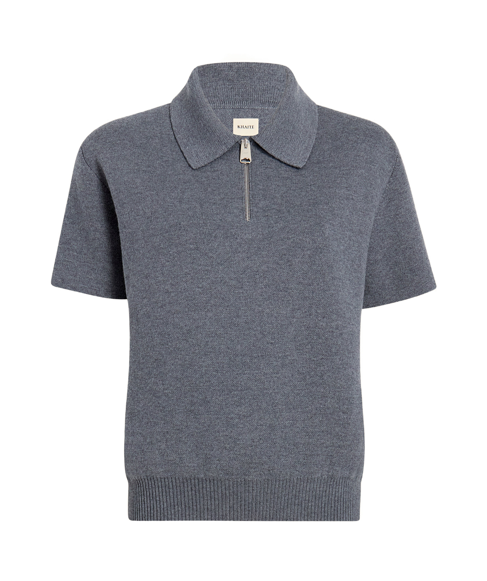 Shop Khaite Short-sleeved Polo Shirt In Gray