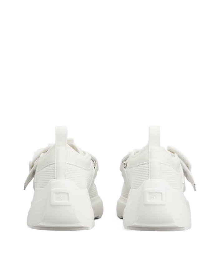 Shop Roger Vivier Viv' On The Run Trekky Sneakers In Fabric And Leather In White