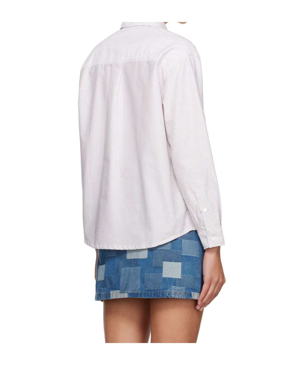 Apc Beige Boyfriend Shirt In White
