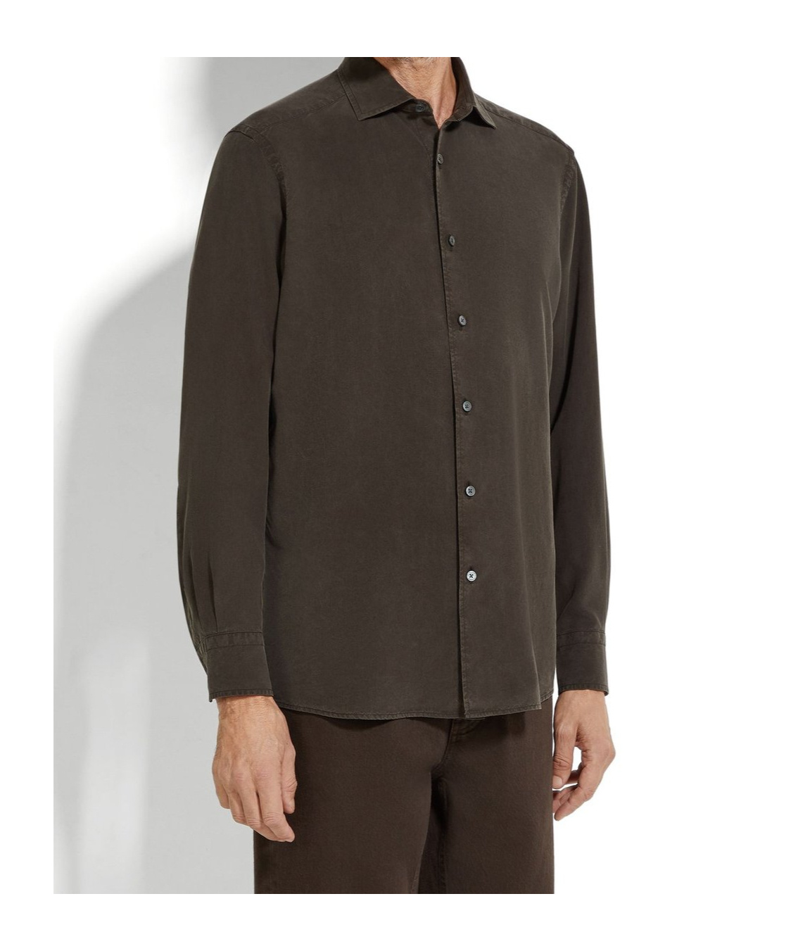 Shop Zegna Buttoned Long-sleeved Shirt