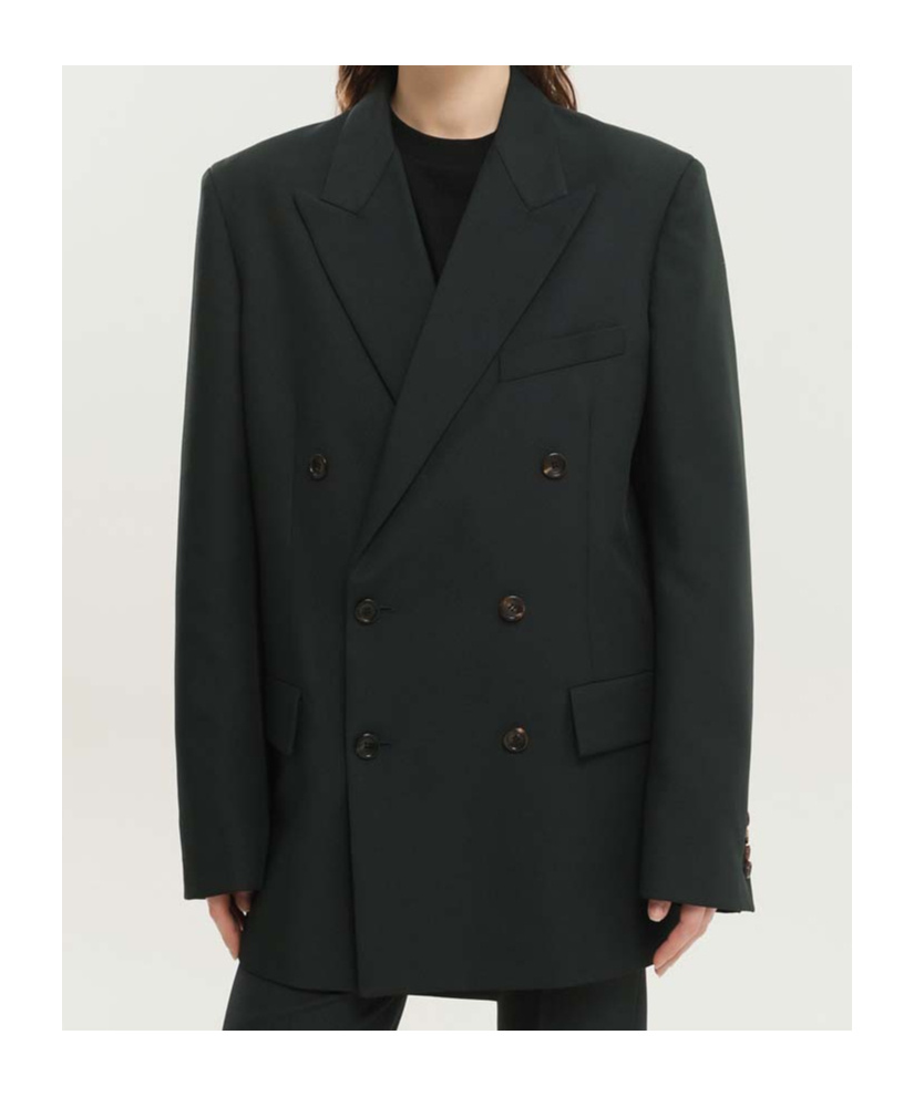 1989 Studio Double-breasted Blazer In Green