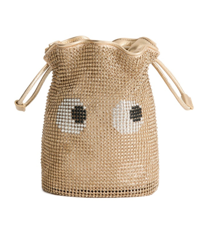 Anya Hindmarch Eyes Drawstring Bucket Bag In Pink