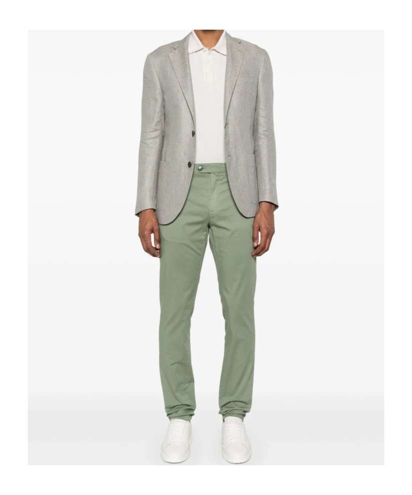 Canali Belt Loops Slacks In Green