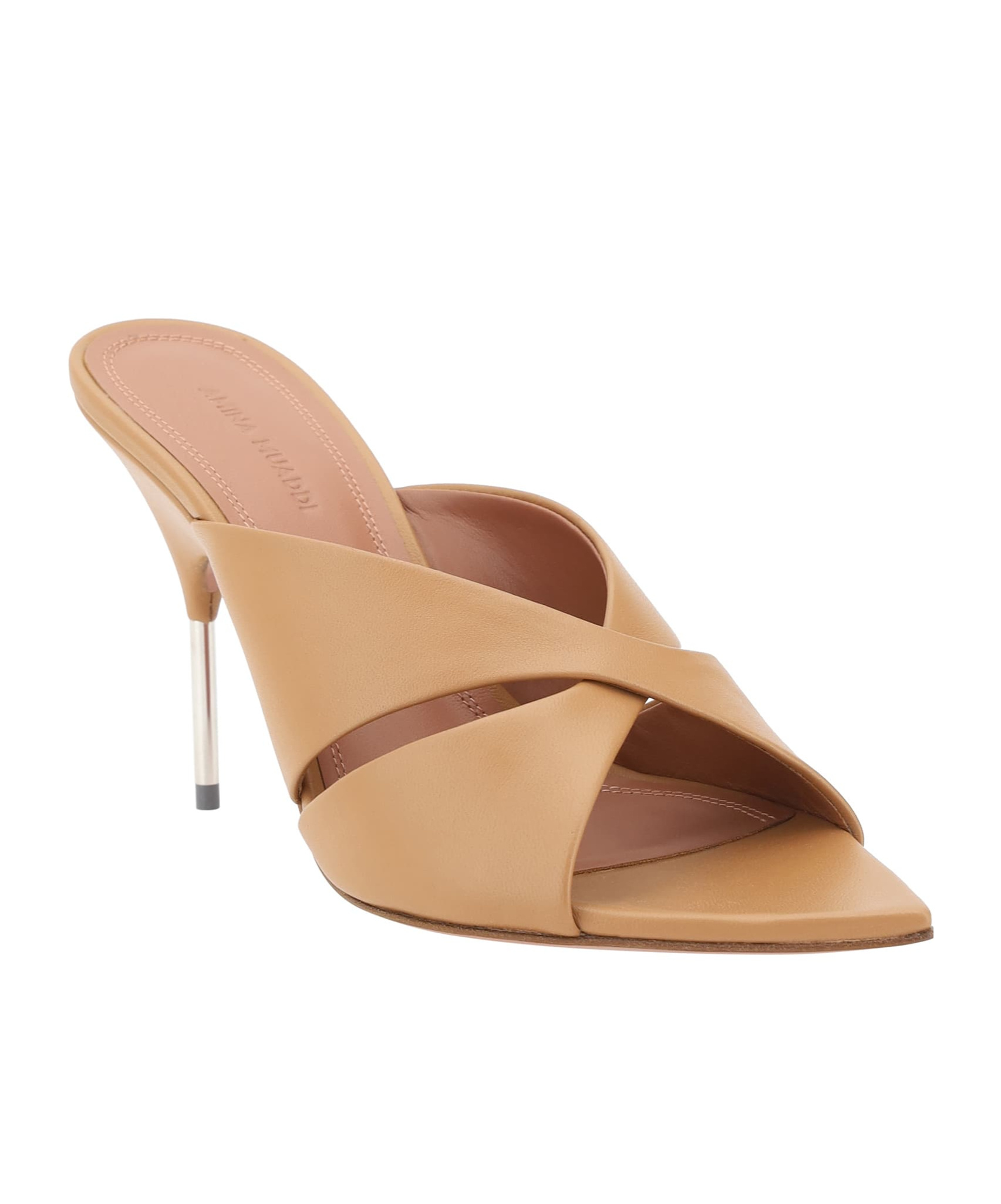 Shop Amina Muaddi Pointed High Heel Sandals