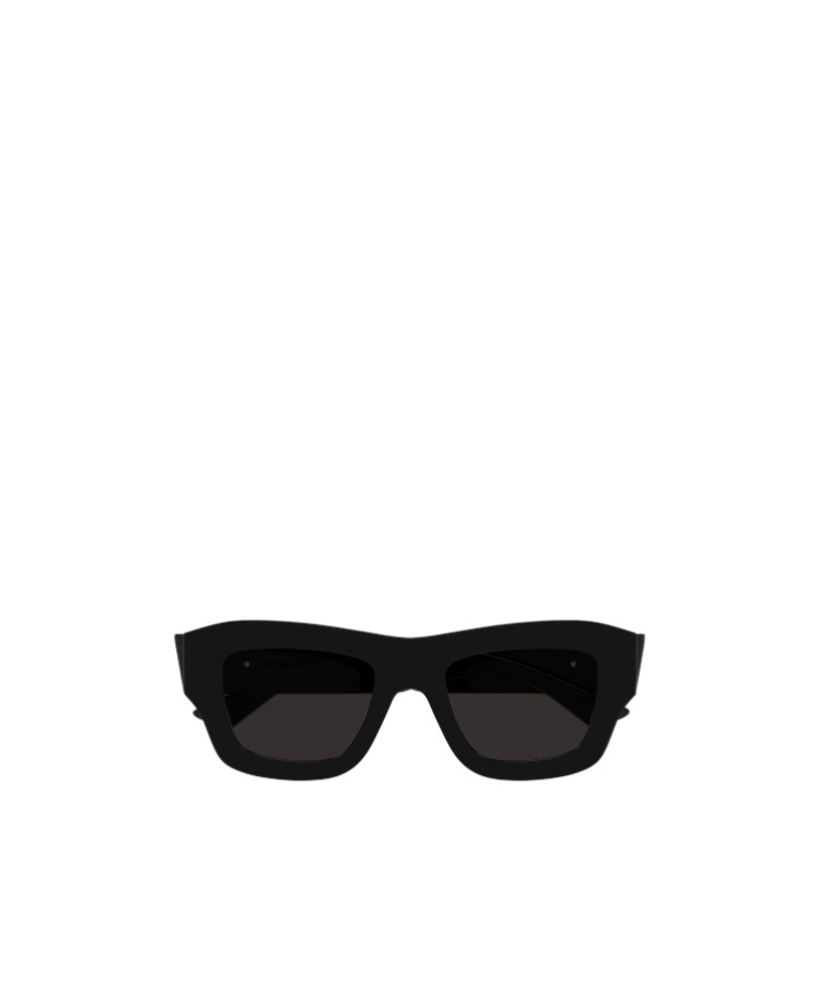 Bottega Veneta Recycled Acetate Rectangle Sunglasses In Black