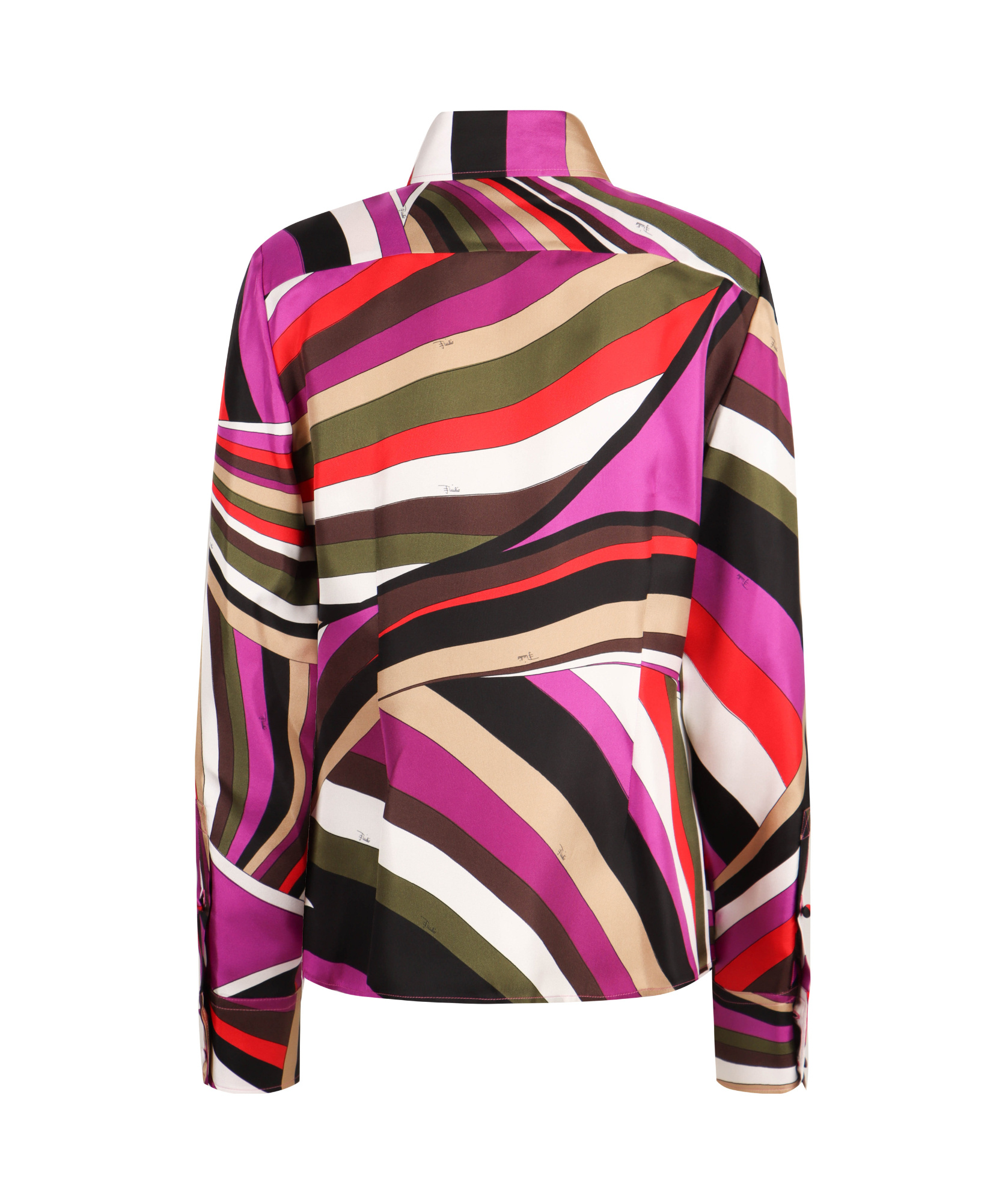 Pucci Fuchsia Multicolour Silk Shirt For Women In Multicolor