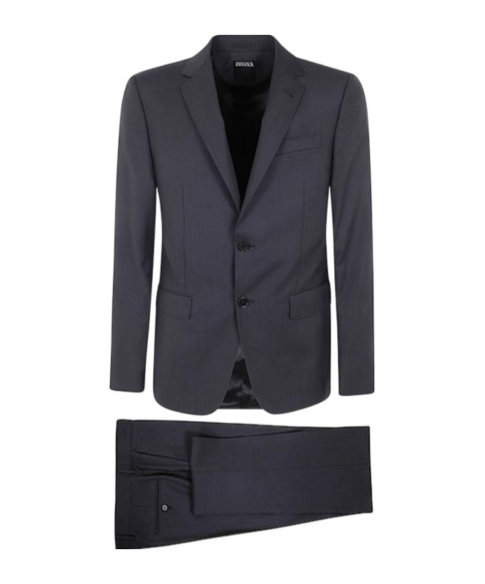 Zegna Men's Pure Wool Suit In Black