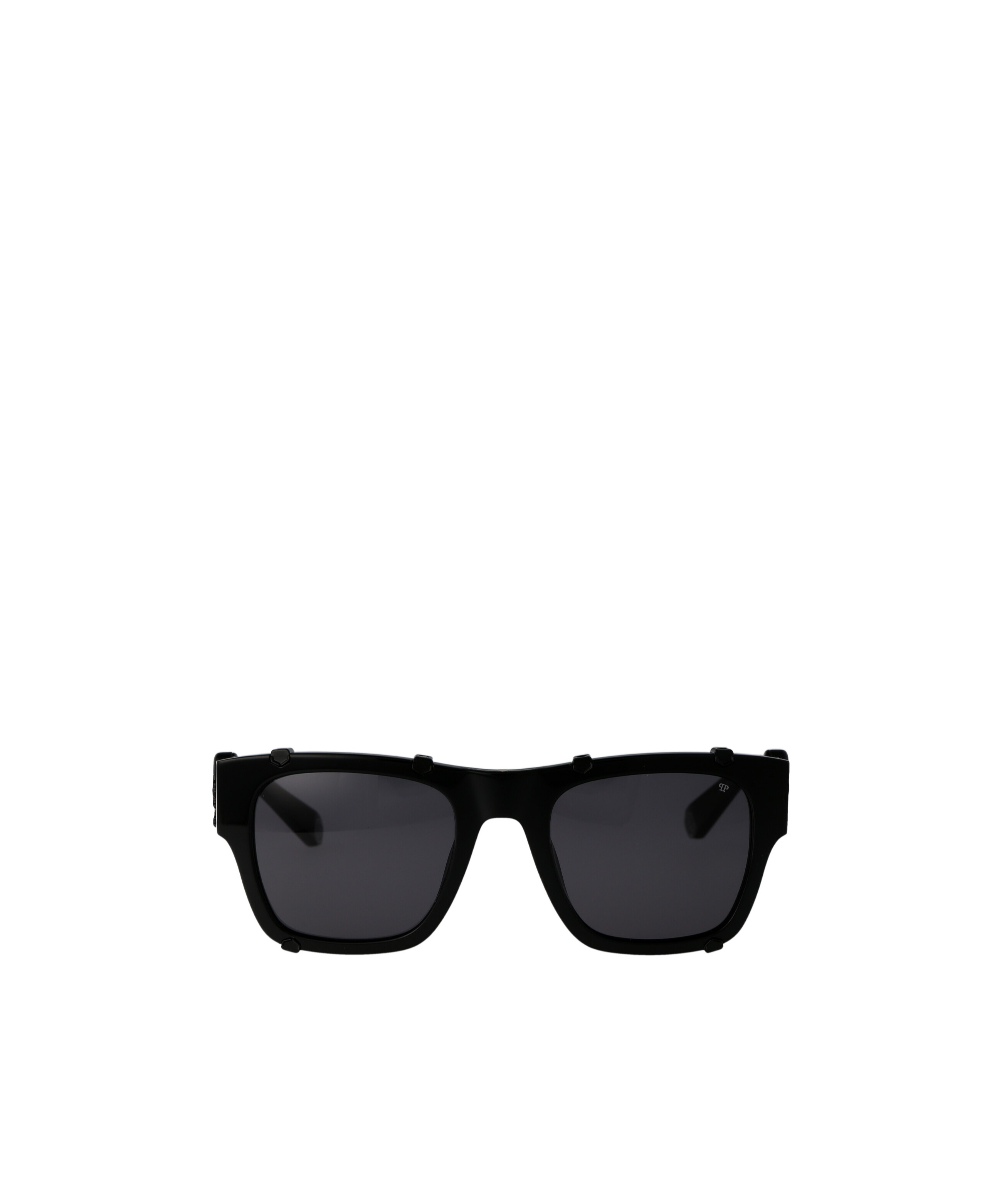 Philipp Plein Logo-plaque Square-frame Sunglasses In Black